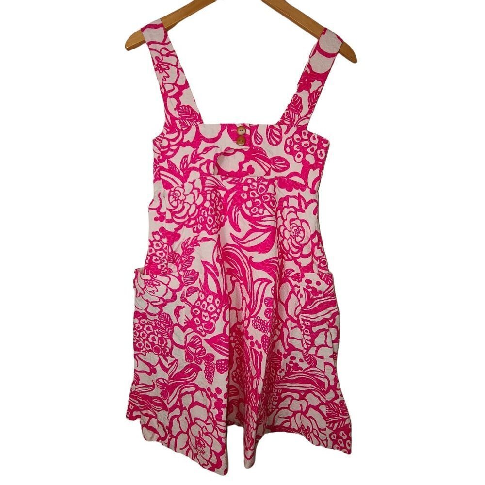 Vanessa Virginia‎ Anthropologie Pink White Jacquard Floral Sleeveless Dress 0 - Picture 8 of 10